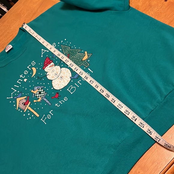 Vintage Christmas Sweat Shirt “Winters are for the Birds” Womens Size XL - Picture 11 of 12